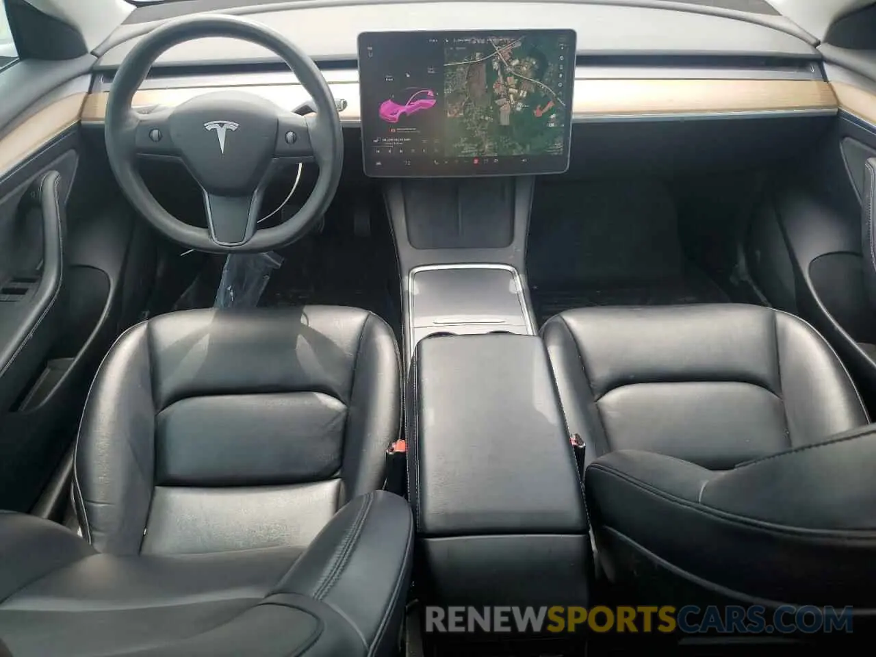 8 fotografías del automóvil dañado 5YJ3E1EAXMF973450 TESLA MODEL 3 2021