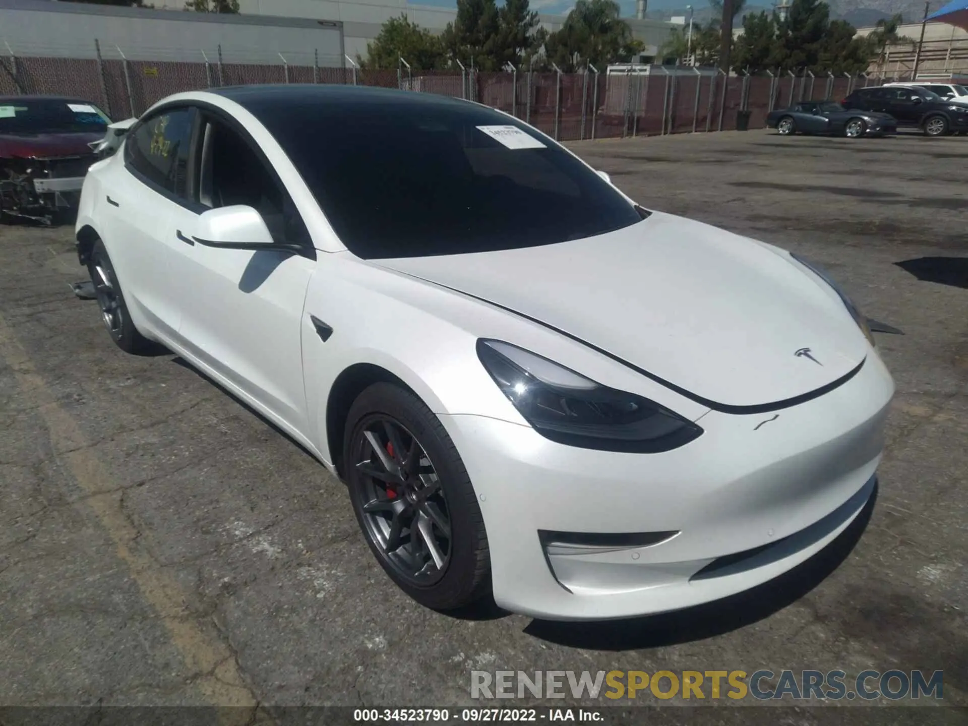 1 fotografías del automóvil dañado 5YJ3E1EAXMF977126 TESLA MODEL 3 2021