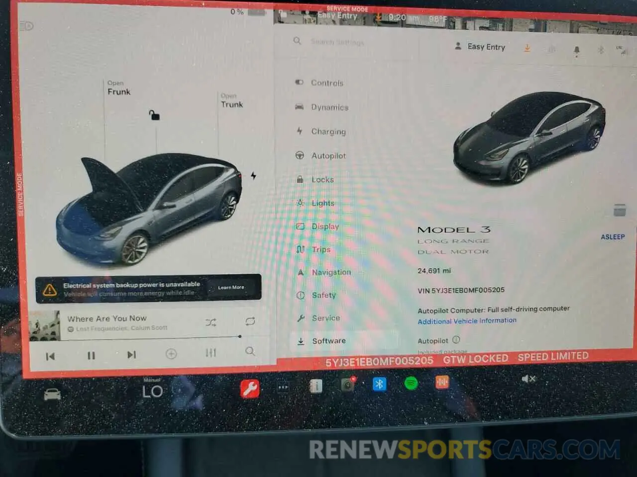 9 fotografías del automóvil dañado 5YJ3E1EB0MF005205 TESLA MODEL 3 2021