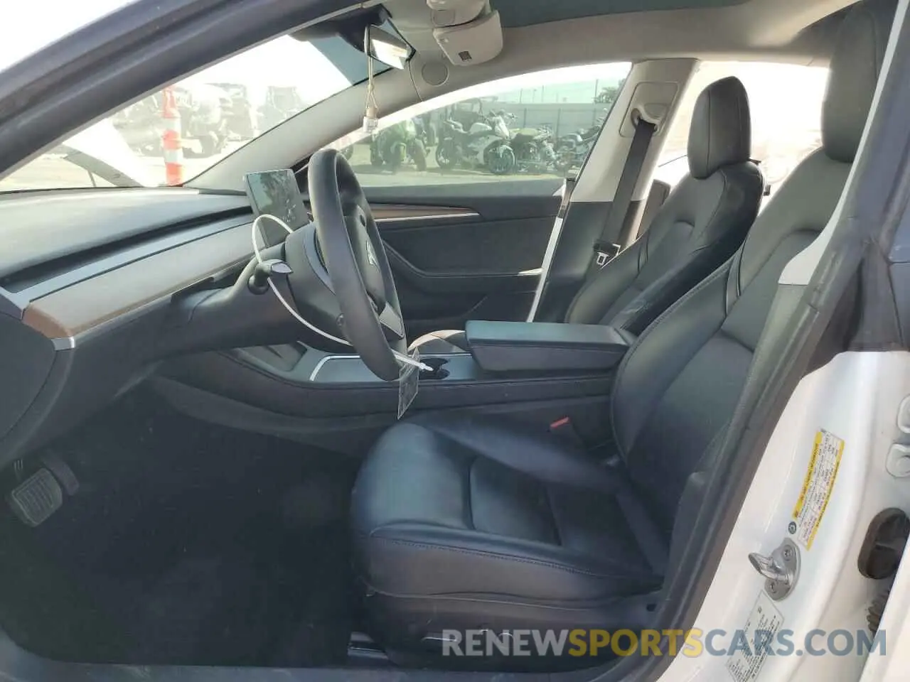 7 fotografías del automóvil dañado 5YJ3E1EB0MF050922 TESLA MODEL 3 2021