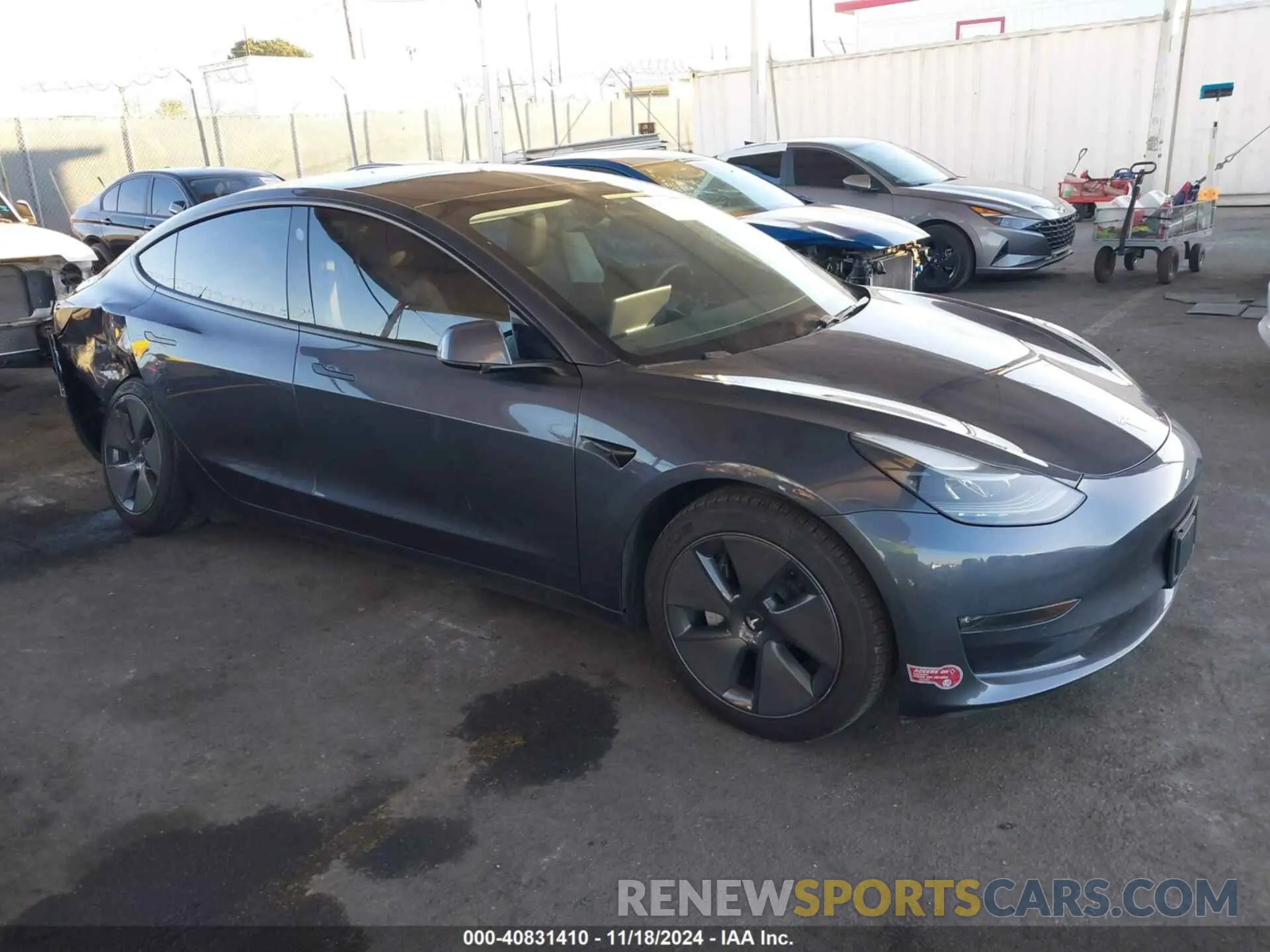 1 fotografías del automóvil dañado 5YJ3E1EB0MF050967 TESLA MODEL 3 2021