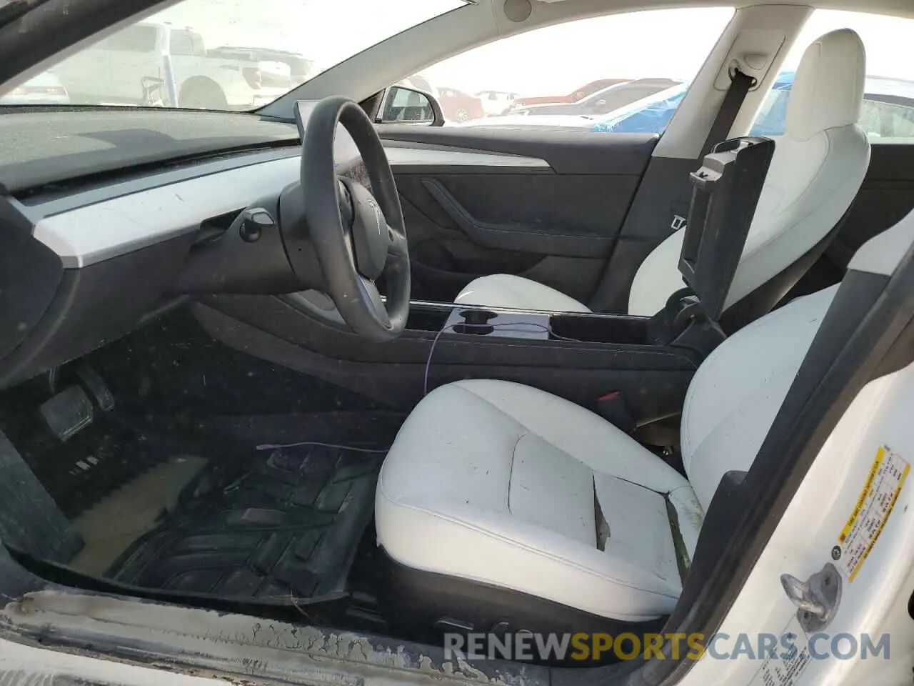 7 fotografías del automóvil dañado 5YJ3E1EB0MF051097 TESLA MODEL 3 2021