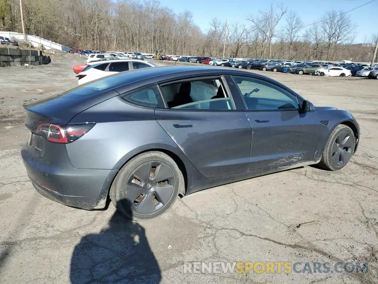 3 fotografías del automóvil dañado 5YJ3E1EB0MF055540 TESLA MODEL 3 2021