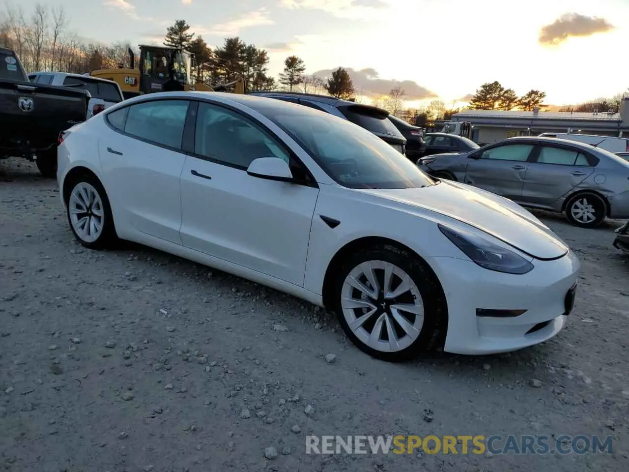 4 fotografías del automóvil dañado 5YJ3E1EB0MF056459 TESLA MODEL 3 2021