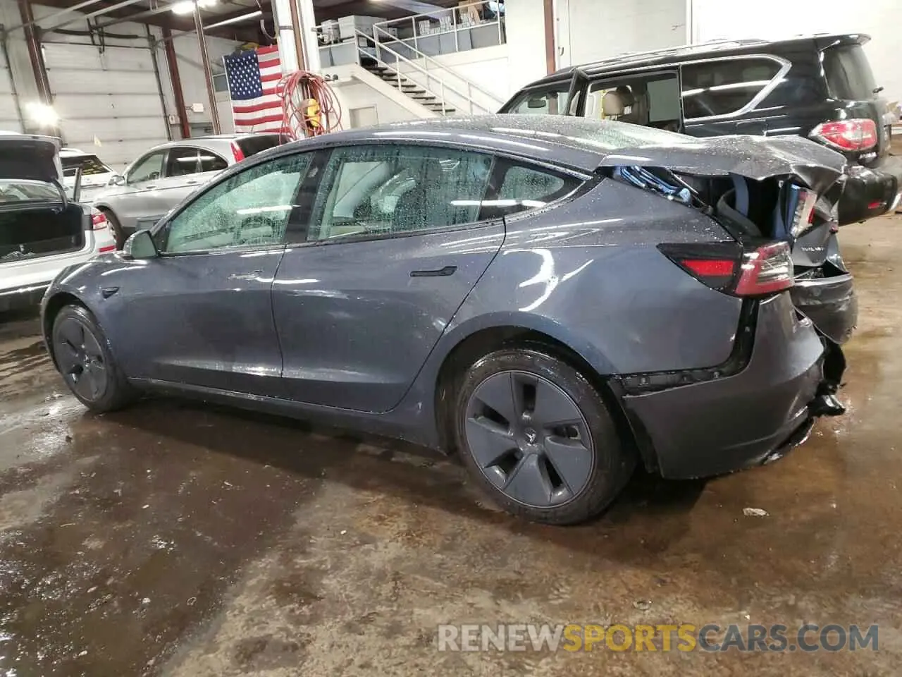 2 fotografías del automóvil dañado 5YJ3E1EB0MF056641 TESLA MODEL 3 2021