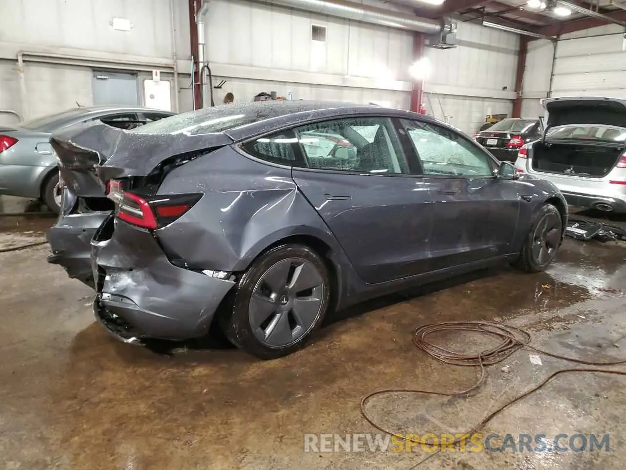 3 fotografías del automóvil dañado 5YJ3E1EB0MF056641 TESLA MODEL 3 2021