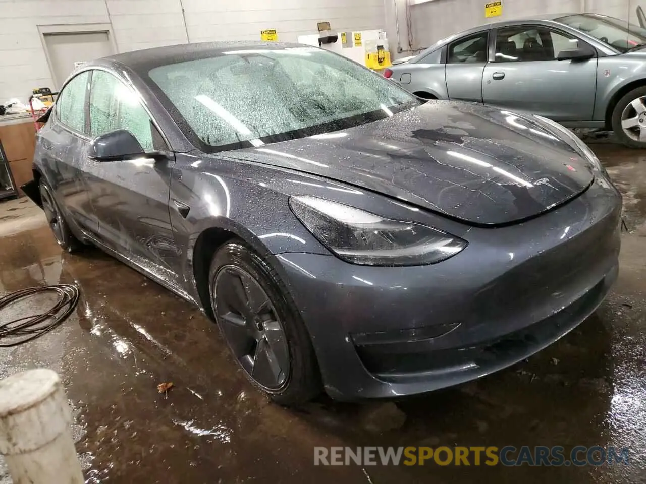 4 fotografías del automóvil dañado 5YJ3E1EB0MF056641 TESLA MODEL 3 2021