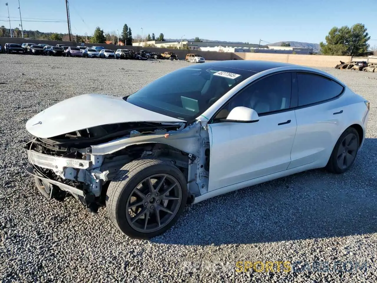 1 fotografías del automóvil dañado 5YJ3E1EB0MF059457 TESLA MODEL 3 2021