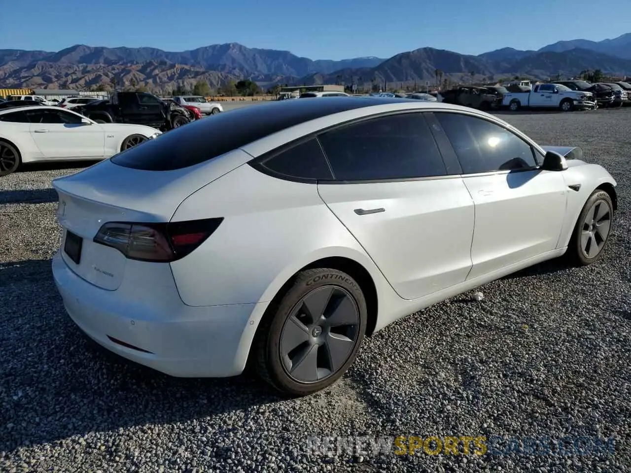 3 fotografías del automóvil dañado 5YJ3E1EB0MF059457 TESLA MODEL 3 2021