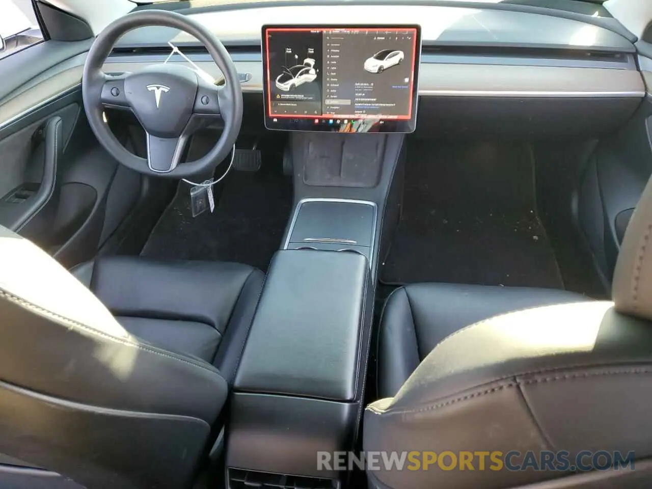 8 fotografías del automóvil dañado 5YJ3E1EB0MF059457 TESLA MODEL 3 2021