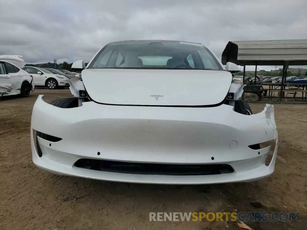 5 fotografías del automóvil dañado 5YJ3E1EB0MF073052 TESLA MODEL 3 2021