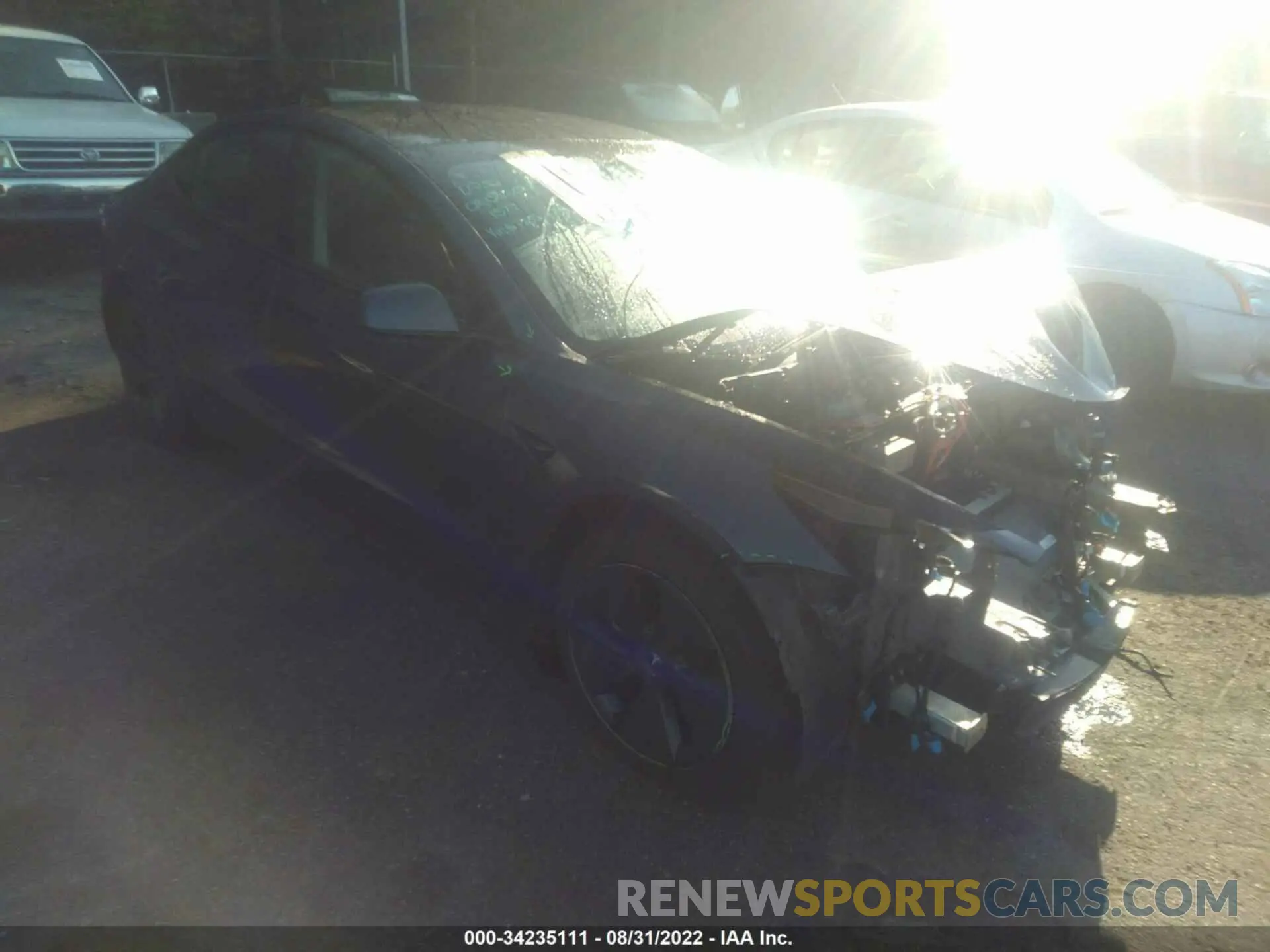 1 fotografías del automóvil dañado 5YJ3E1EB0MF853147 TESLA MODEL 3 2021