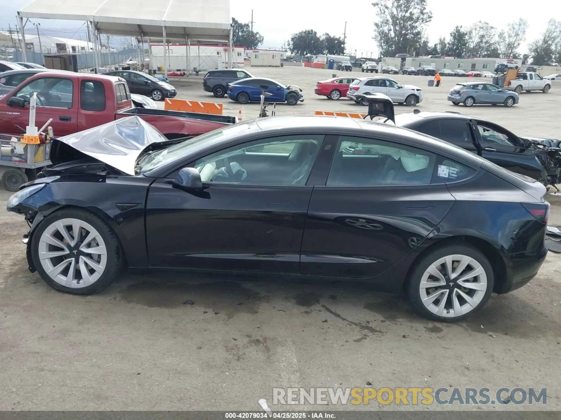 15 fotografías del automóvil dañado 5YJ3E1EB0MF855531 TESLA MODEL 3 2021