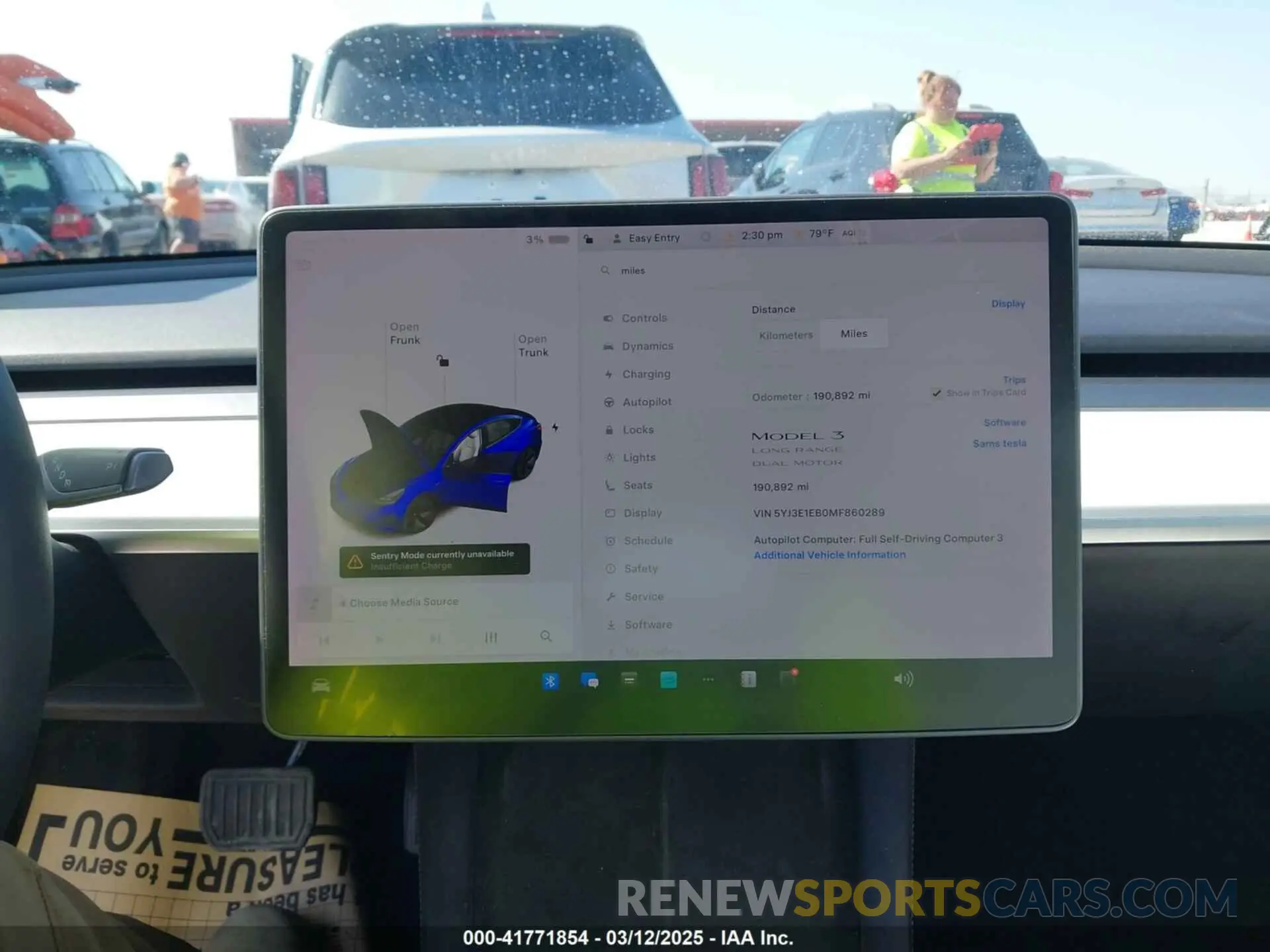 19 fotografías del automóvil dañado 5YJ3E1EB0MF860289 TESLA MODEL 3 2021