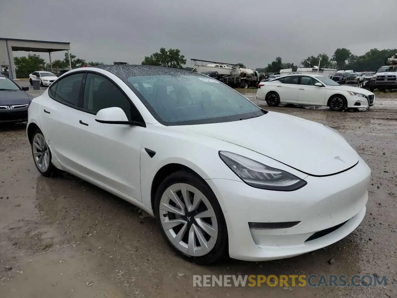 4 fotografías del automóvil dañado 5YJ3E1EB0MF862446 TESLA MODEL 3 2021