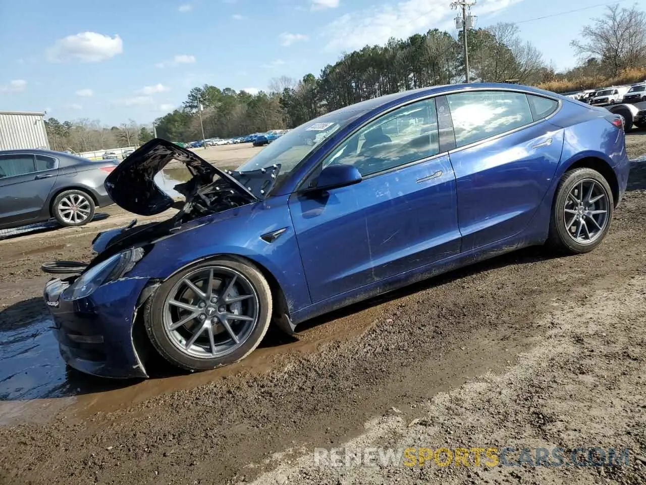 1 fotografías del automóvil dañado 5YJ3E1EB0MF869168 TESLA MODEL 3 2021