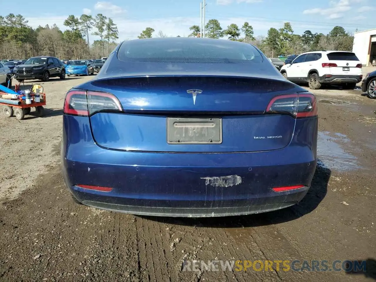 6 fotografías del automóvil dañado 5YJ3E1EB0MF869168 TESLA MODEL 3 2021