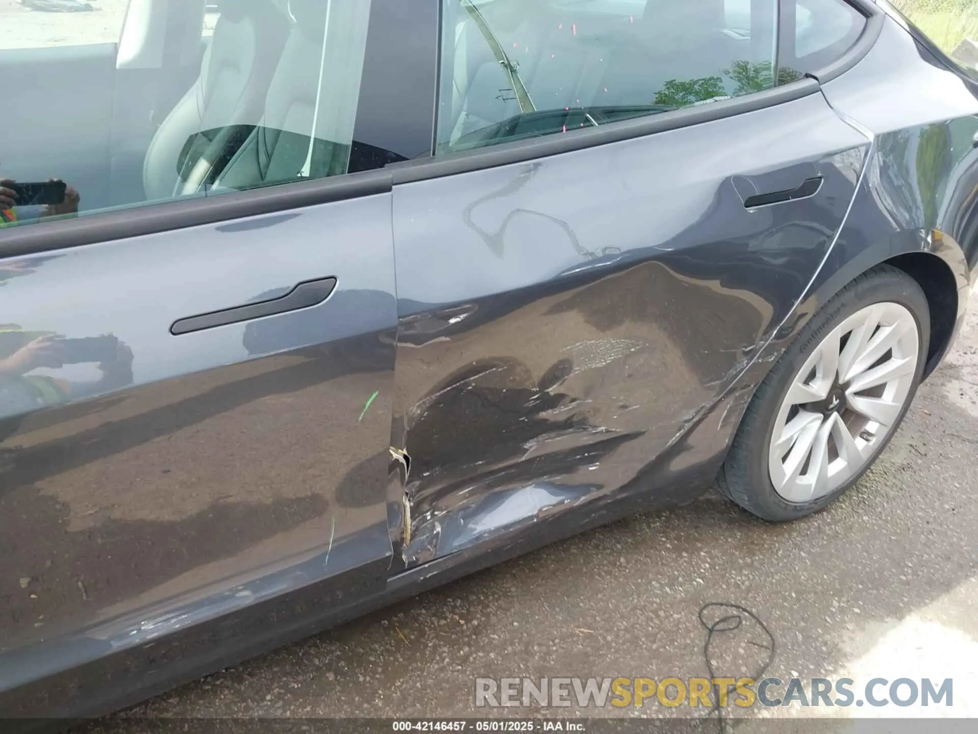 6 fotografías del automóvil dañado 5YJ3E1EB0MF902654 TESLA MODEL 3 2021