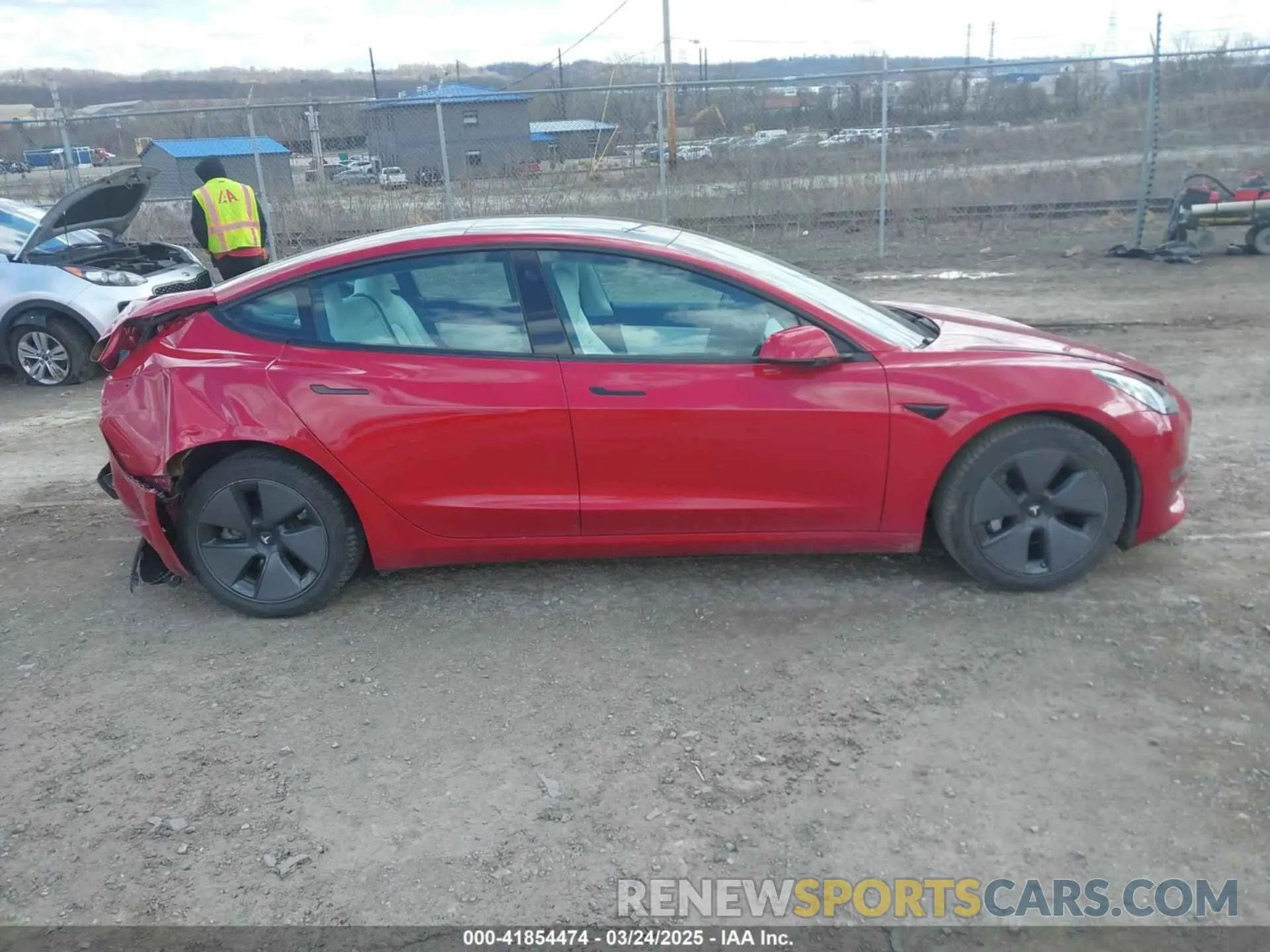 12 fotografías del automóvil dañado 5YJ3E1EB0MF902833 TESLA MODEL 3 2021