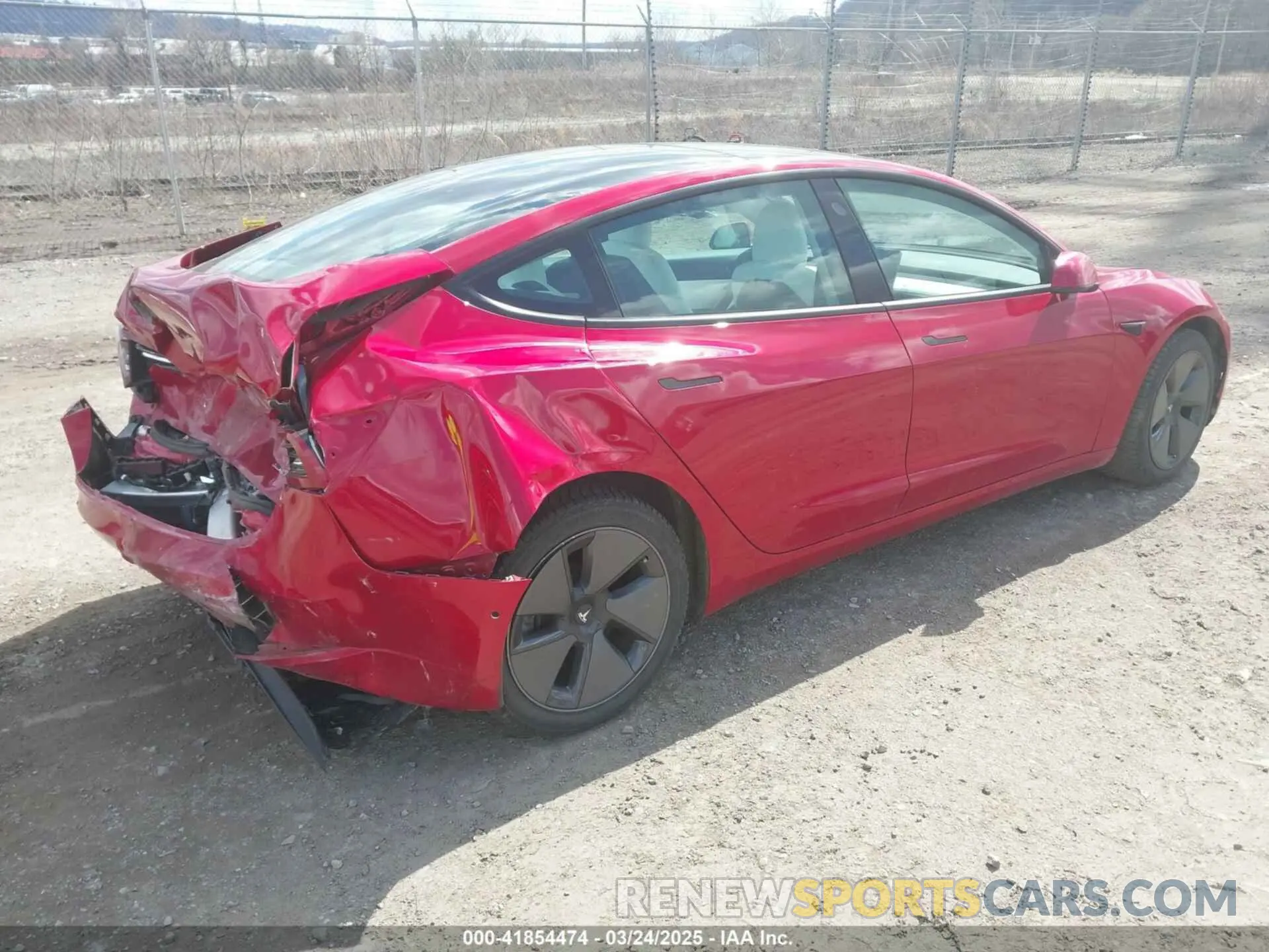 4 fotografías del automóvil dañado 5YJ3E1EB0MF902833 TESLA MODEL 3 2021