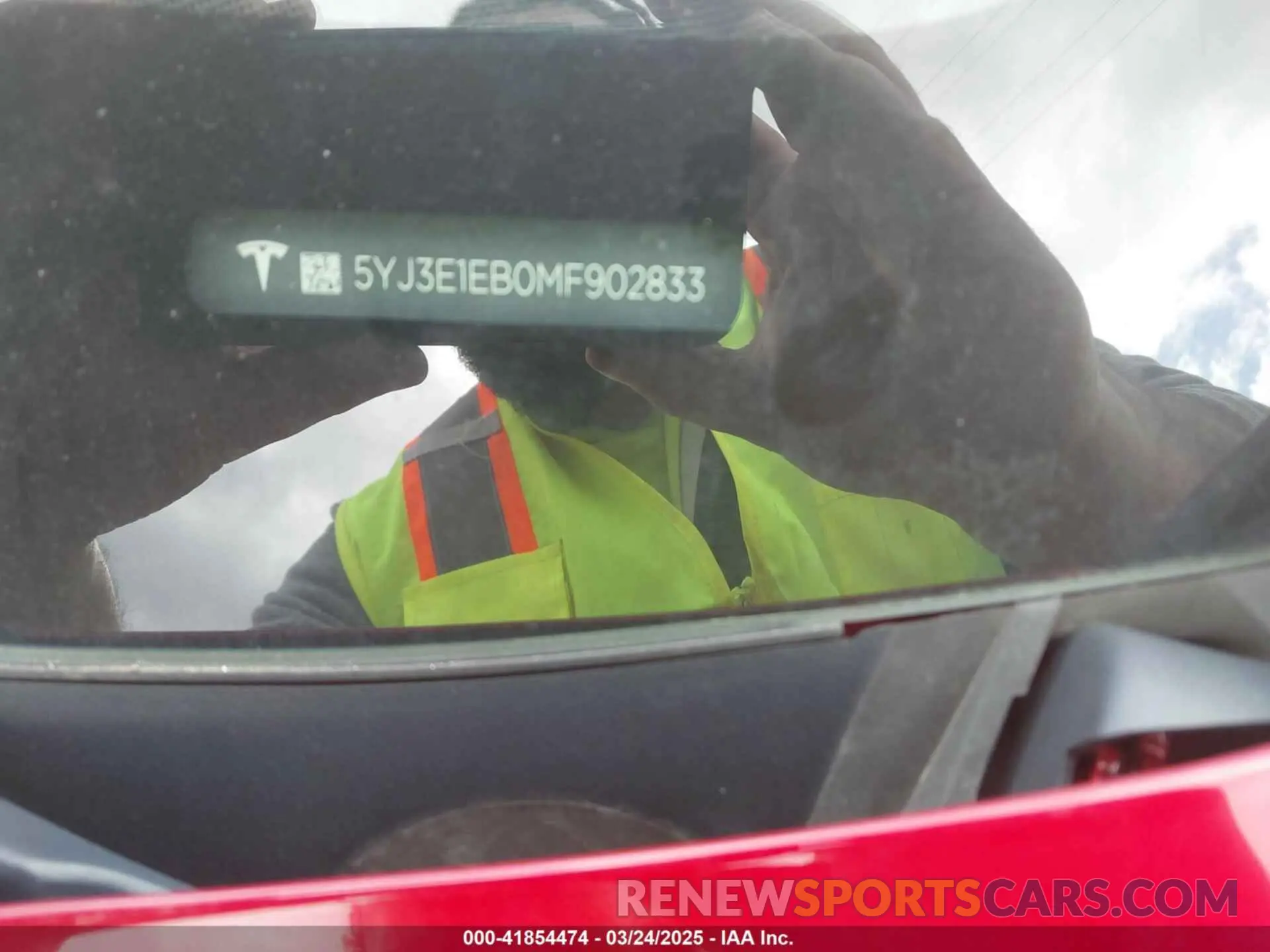 9 fotografías del automóvil dañado 5YJ3E1EB0MF902833 TESLA MODEL 3 2021