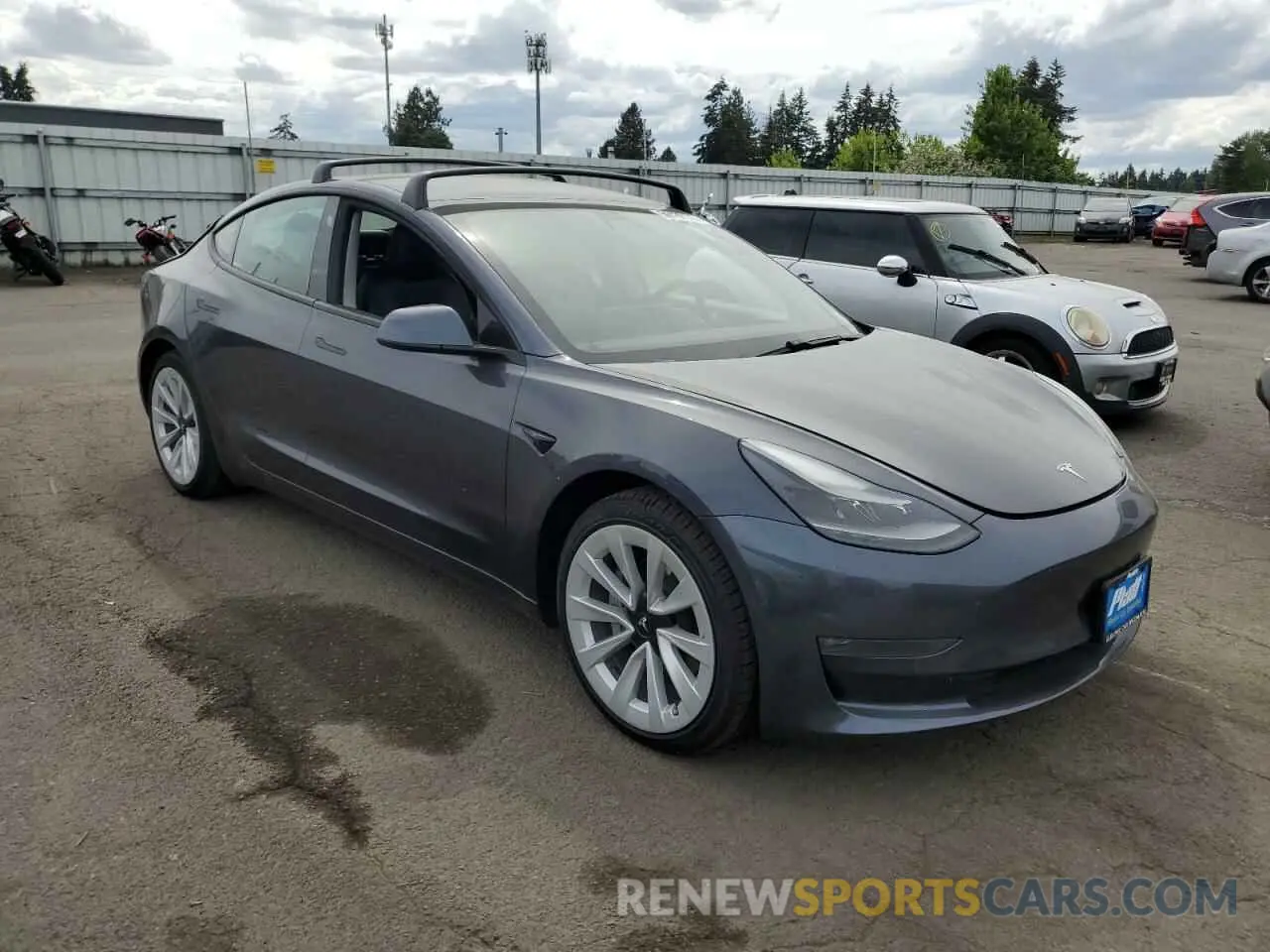 4 fotografías del automóvil dañado 5YJ3E1EB0MF936660 TESLA MODEL 3 2021