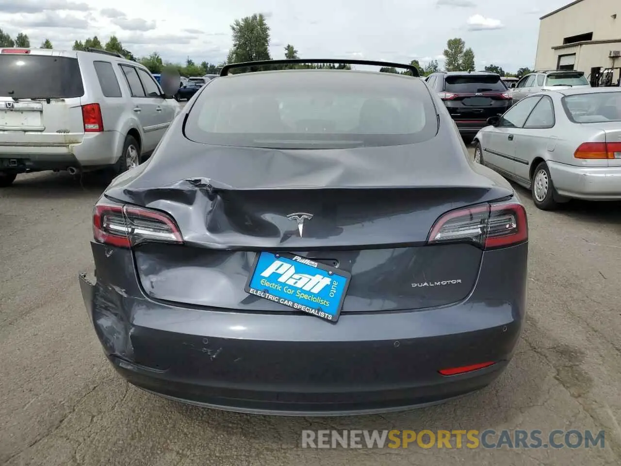 6 fotografías del automóvil dañado 5YJ3E1EB0MF936660 TESLA MODEL 3 2021