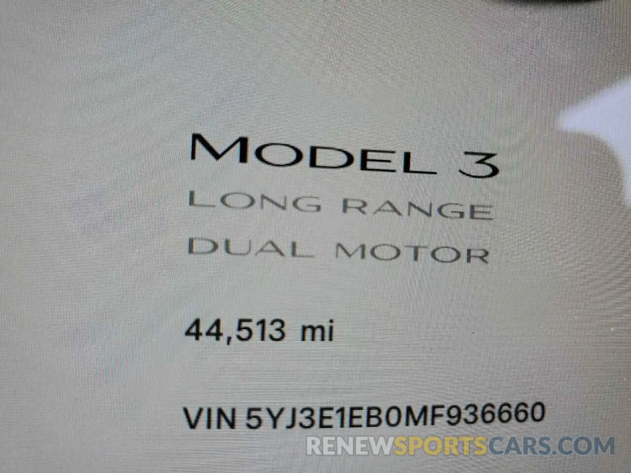 9 fotografías del automóvil dañado 5YJ3E1EB0MF936660 TESLA MODEL 3 2021