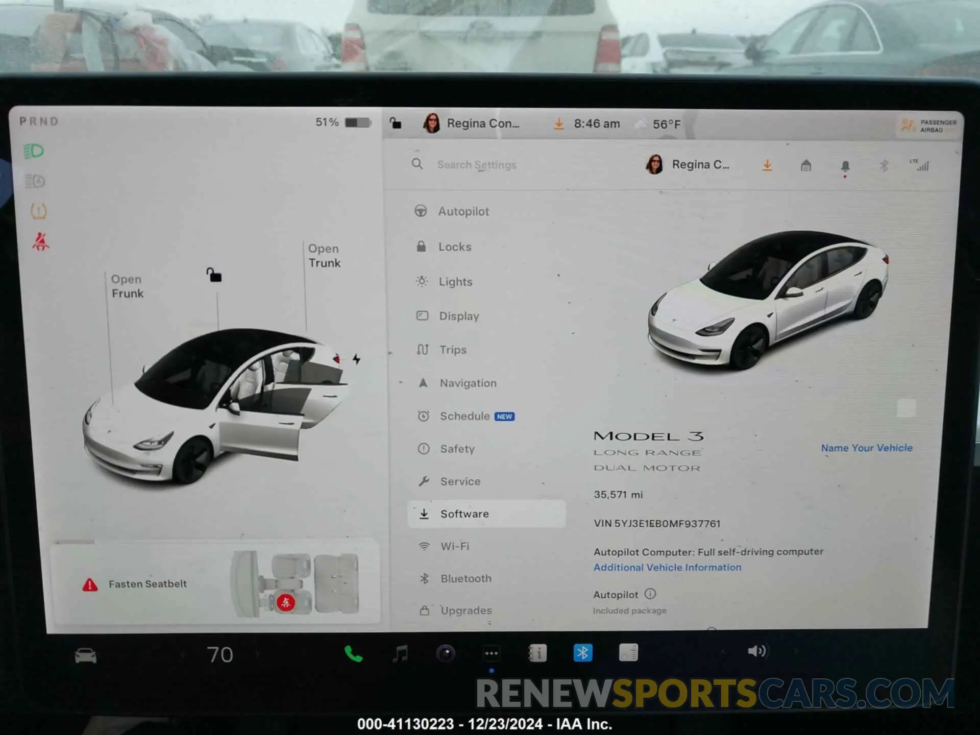 18 fotografías del automóvil dañado 5YJ3E1EB0MF937761 TESLA MODEL 3 2021