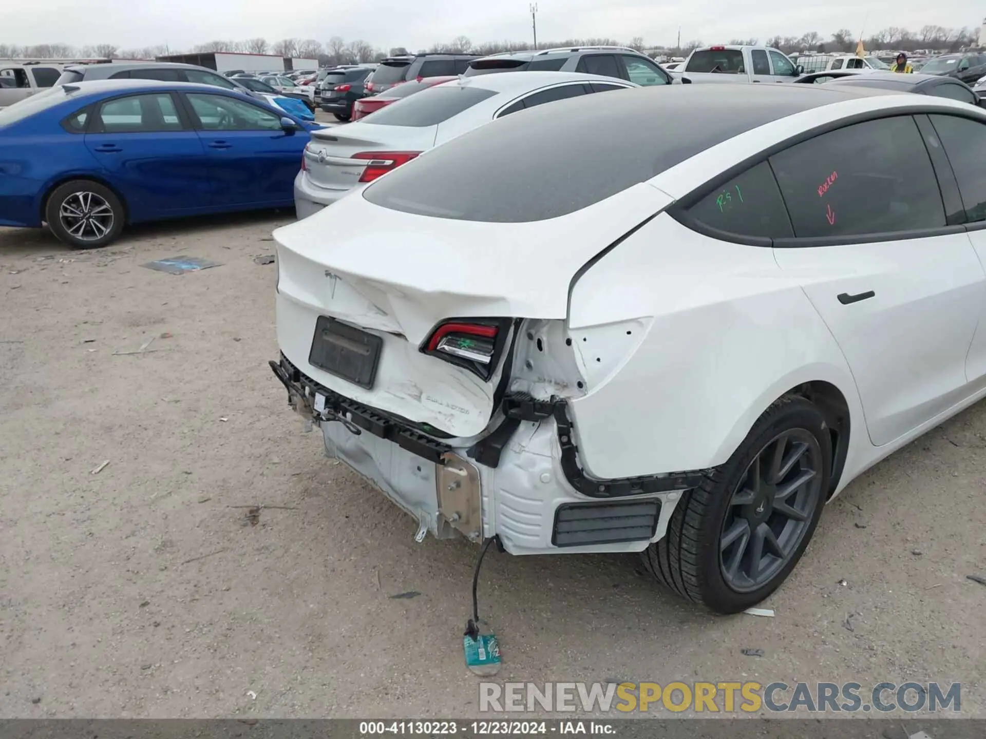 6 fotografías del automóvil dañado 5YJ3E1EB0MF937761 TESLA MODEL 3 2021