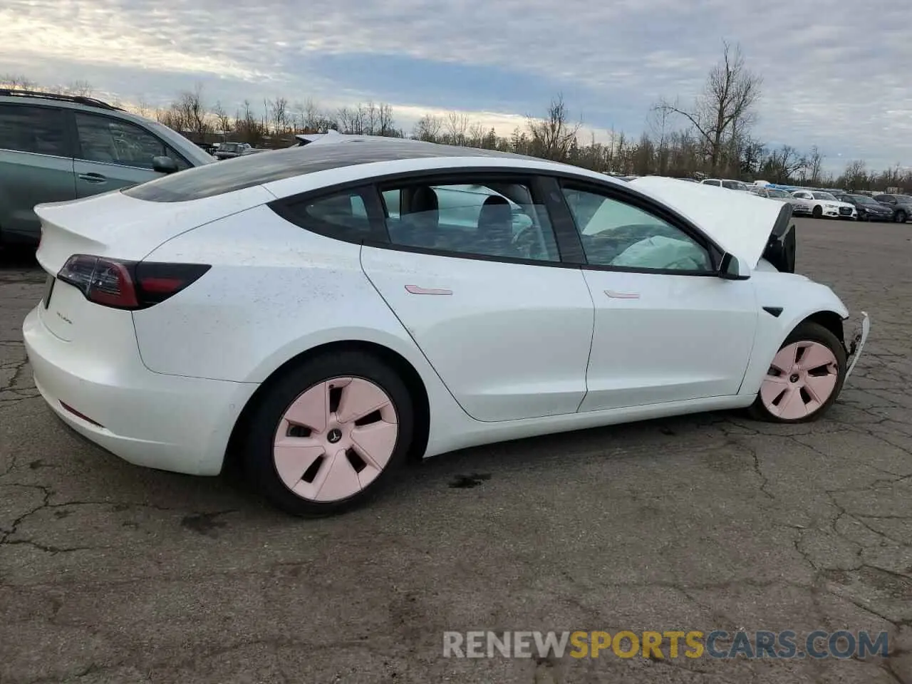 3 fotografías del automóvil dañado 5YJ3E1EB0MF938991 TESLA MODEL 3 2021