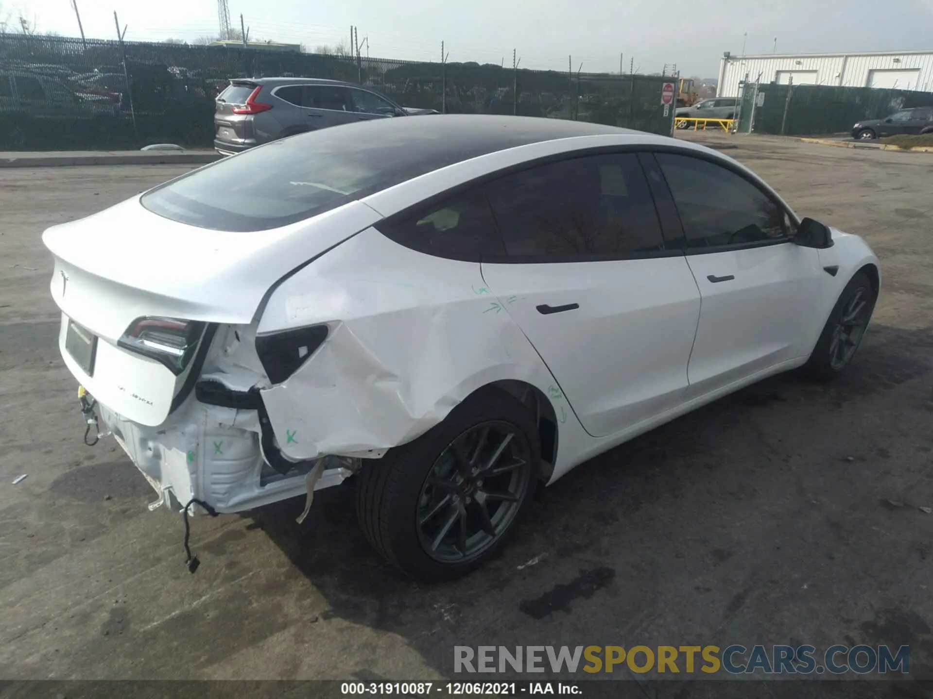 4 fotografías del automóvil dañado 5YJ3E1EB0MF984207 TESLA MODEL 3 2021