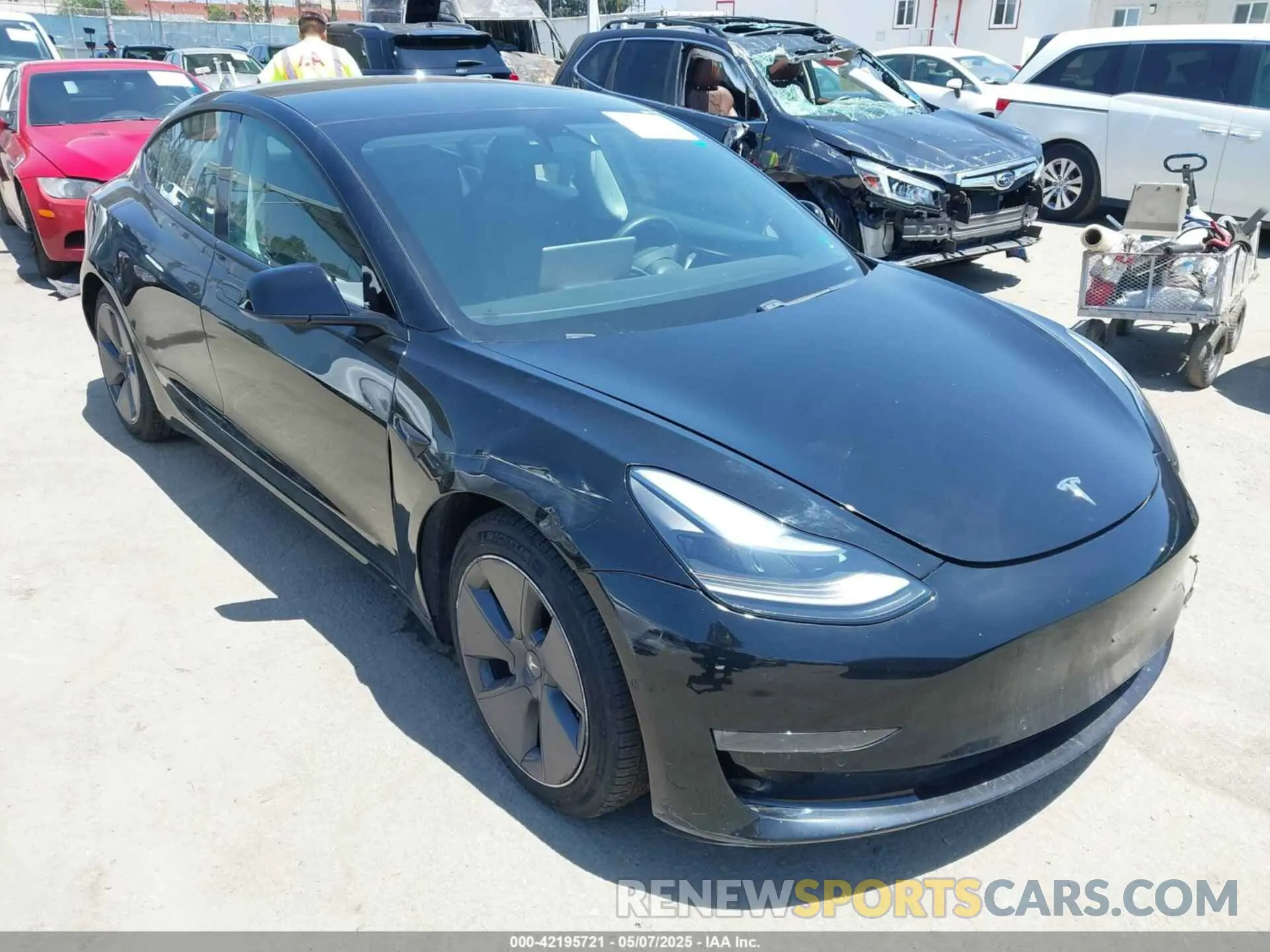 1 fotografías del automóvil dañado 5YJ3E1EB0MF995790 TESLA MODEL 3 2021