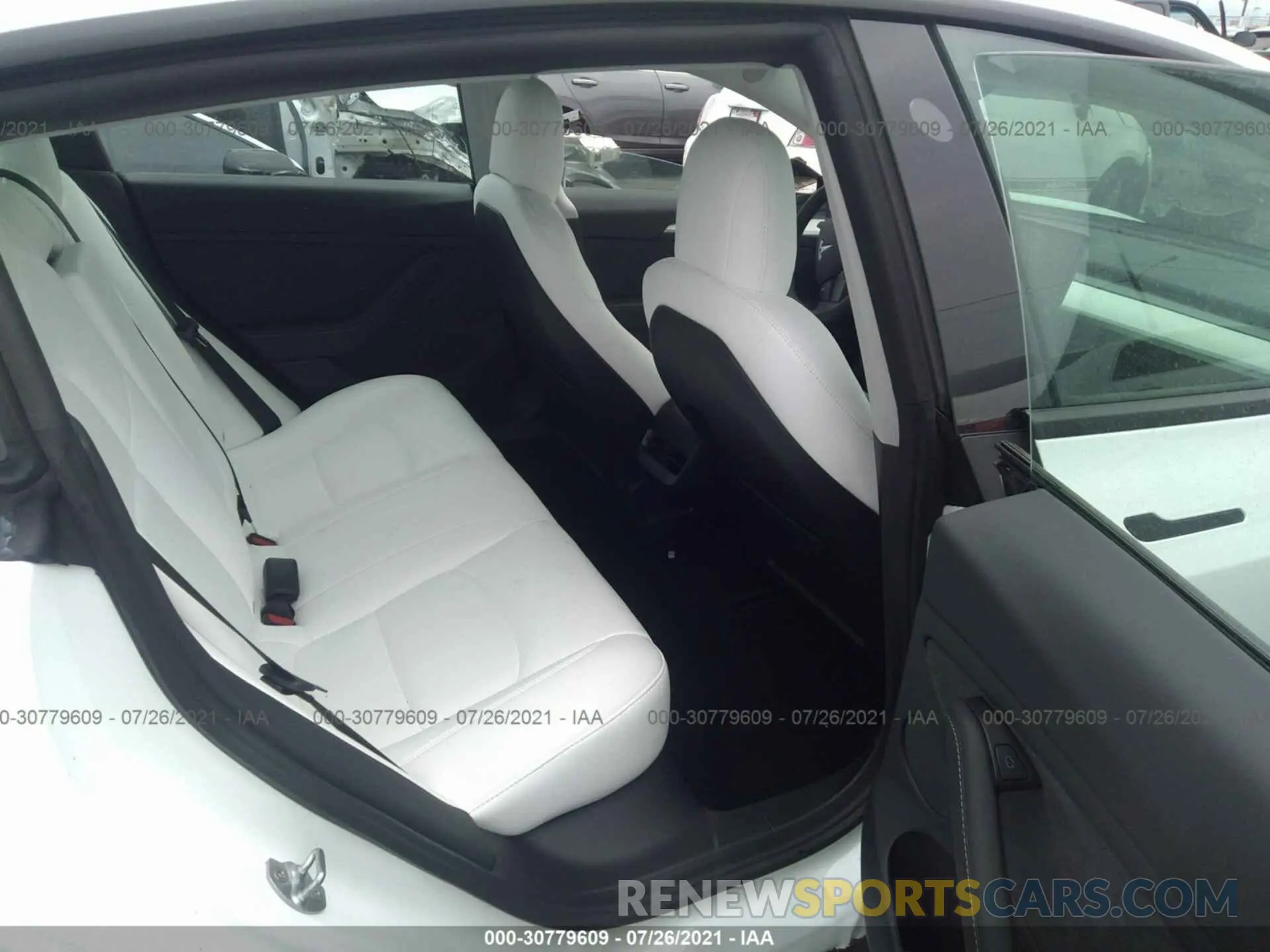 8 fotografías del automóvil dañado 5YJ3E1EB1MF001017 TESLA MODEL 3 2021