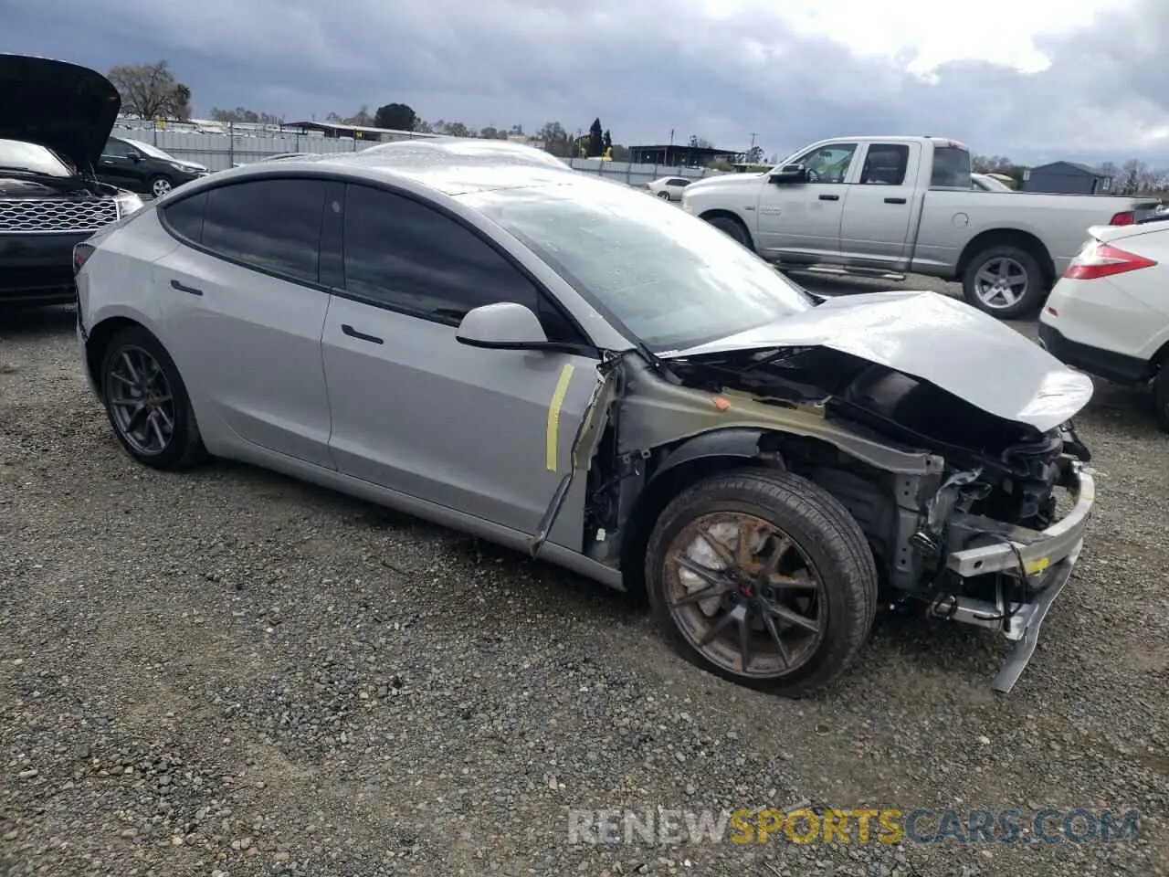 4 fotografías del automóvil dañado 5YJ3E1EB1MF024264 TESLA MODEL 3 2021