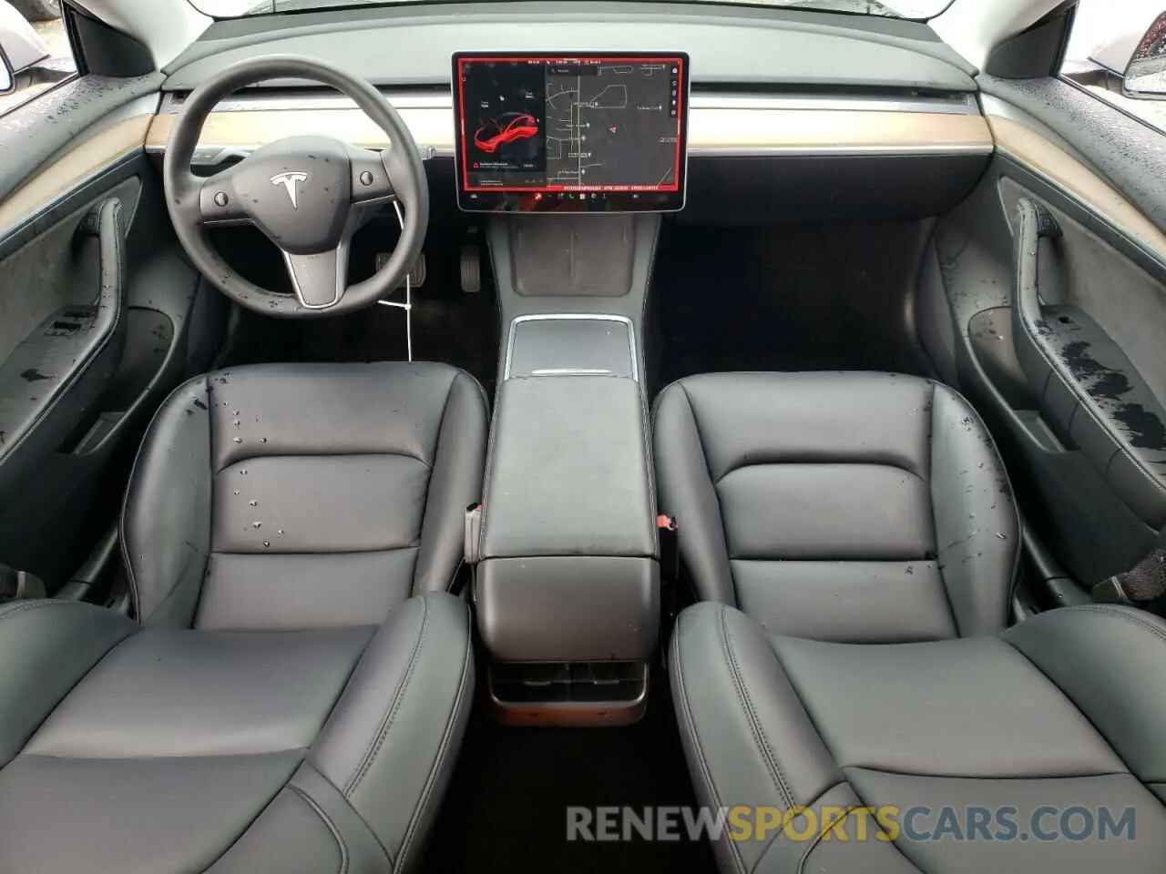 8 fotografías del automóvil dañado 5YJ3E1EB1MF024264 TESLA MODEL 3 2021