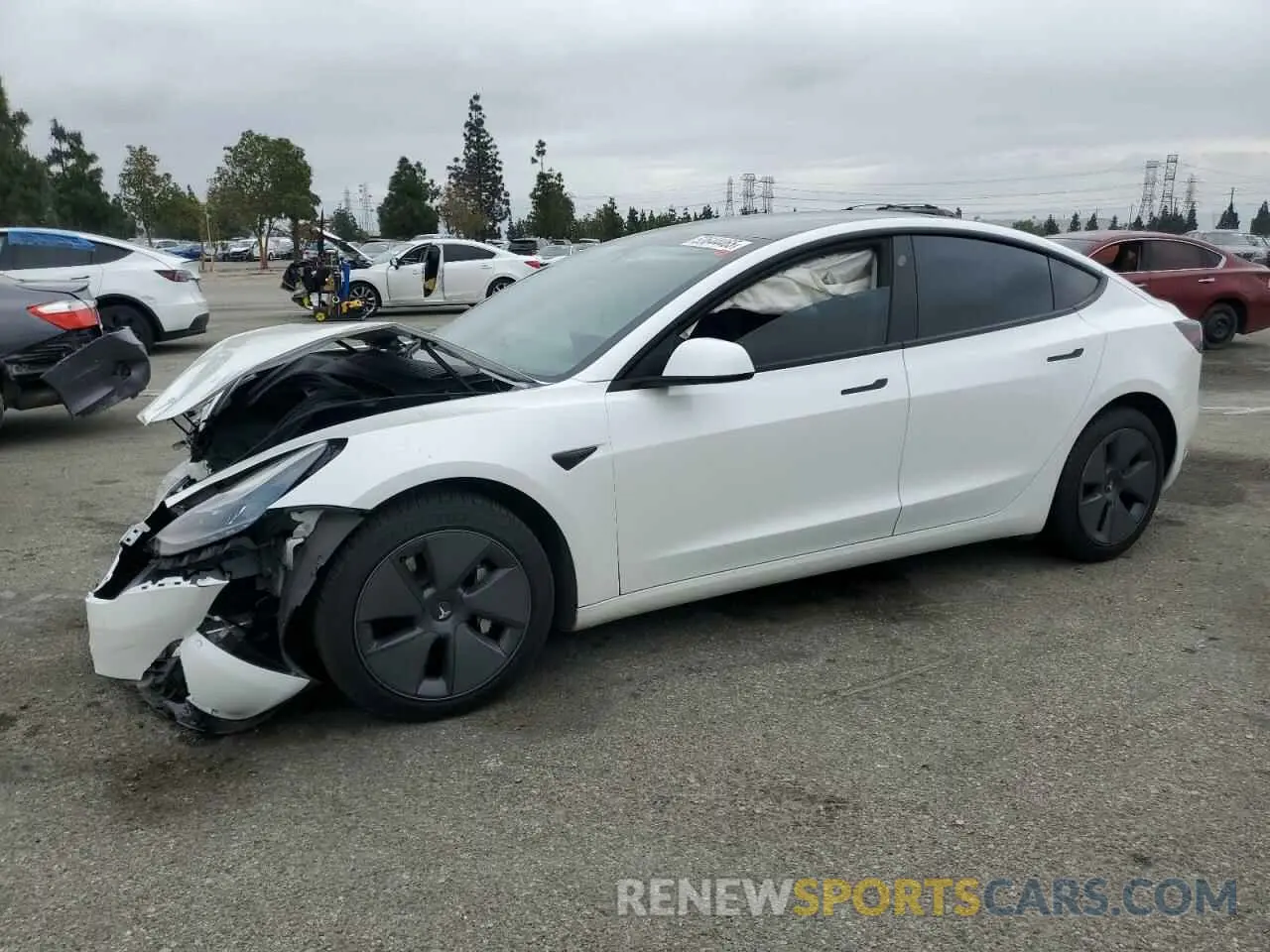 1 fotografías del automóvil dañado 5YJ3E1EB1MF032669 TESLA MODEL 3 2021