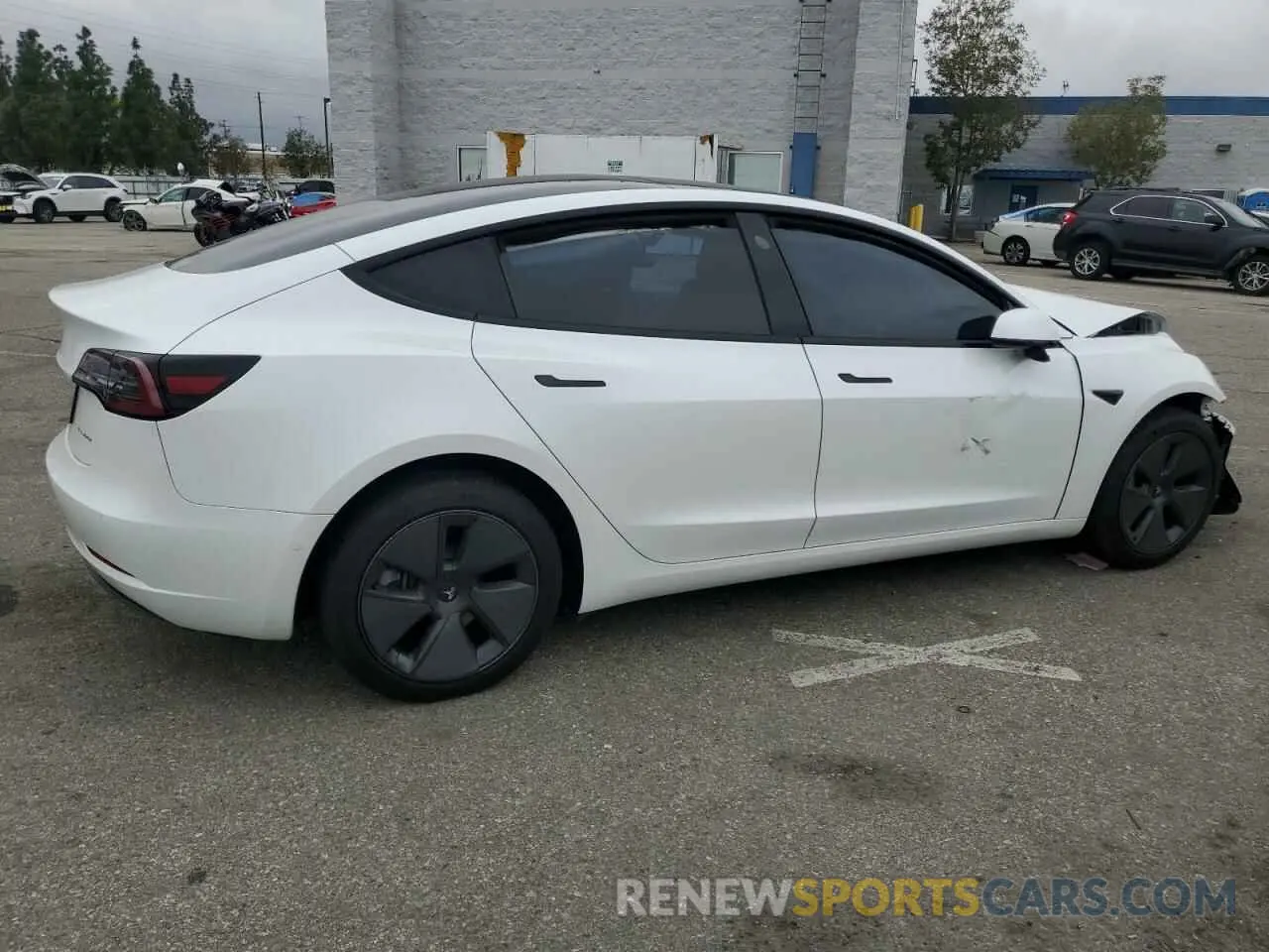 3 fotografías del automóvil dañado 5YJ3E1EB1MF032669 TESLA MODEL 3 2021