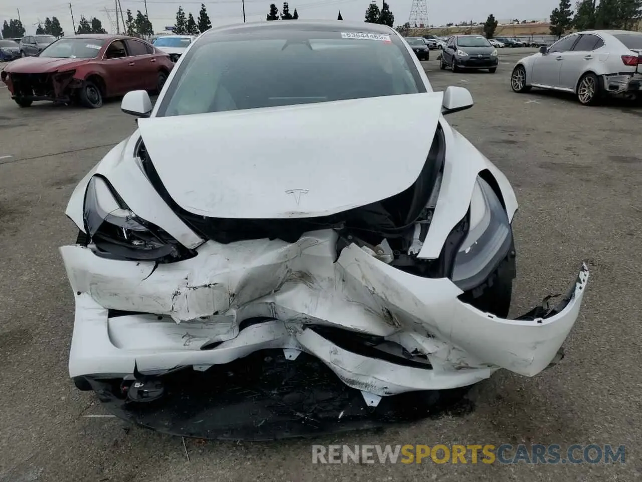 5 fotografías del automóvil dañado 5YJ3E1EB1MF032669 TESLA MODEL 3 2021