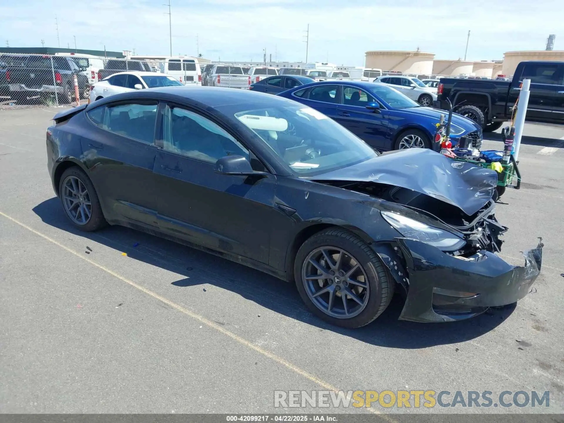 1 fotografías del automóvil dañado 5YJ3E1EB1MF052968 TESLA MODEL 3 2021