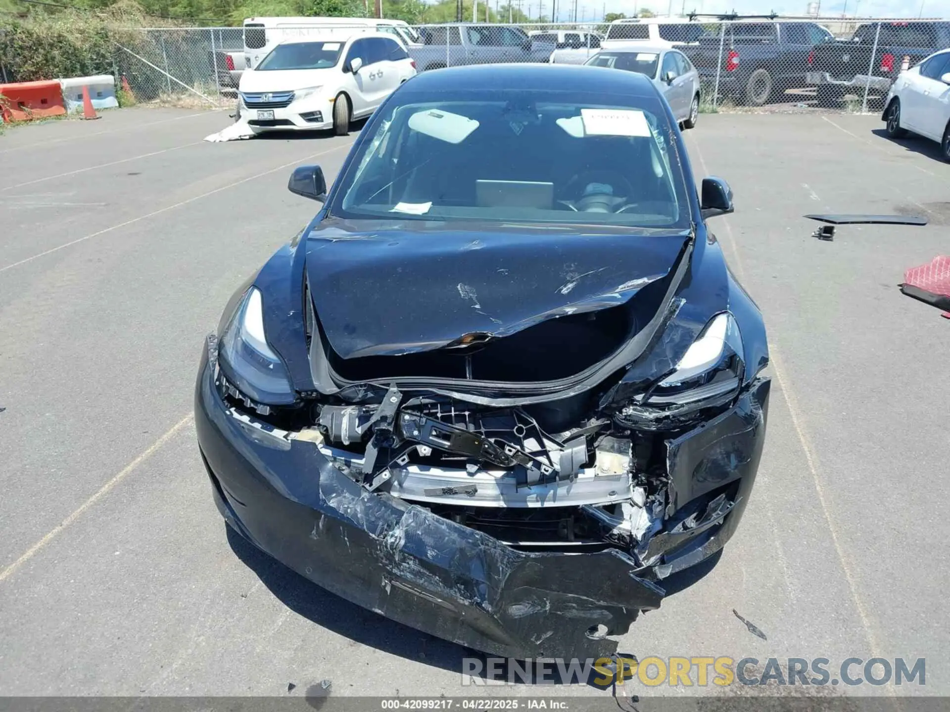 12 fotografías del automóvil dañado 5YJ3E1EB1MF052968 TESLA MODEL 3 2021