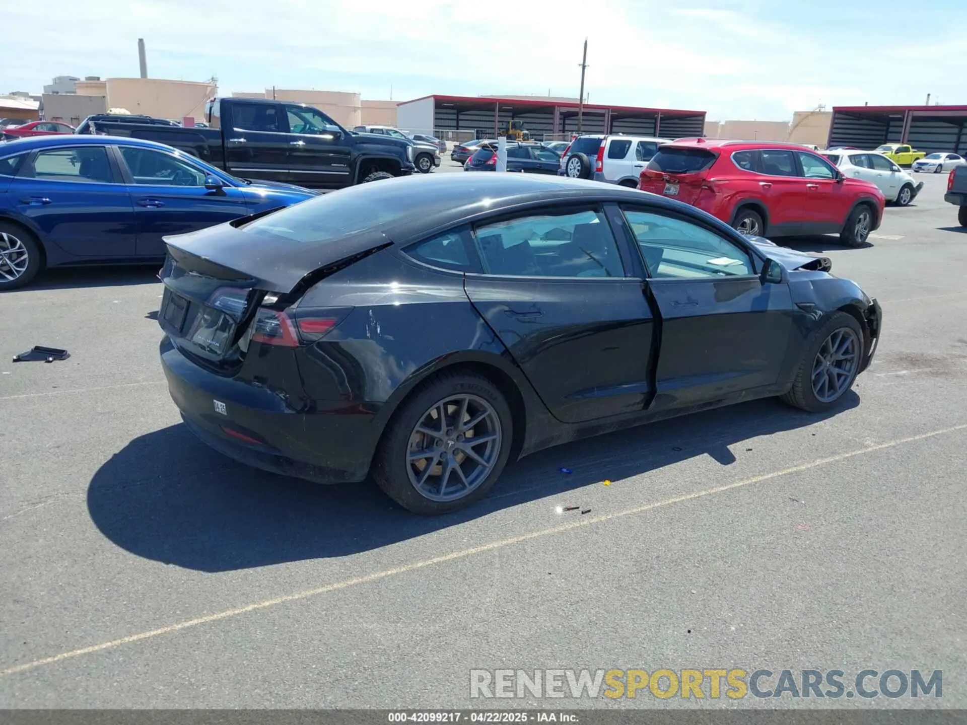 4 fotografías del automóvil dañado 5YJ3E1EB1MF052968 TESLA MODEL 3 2021