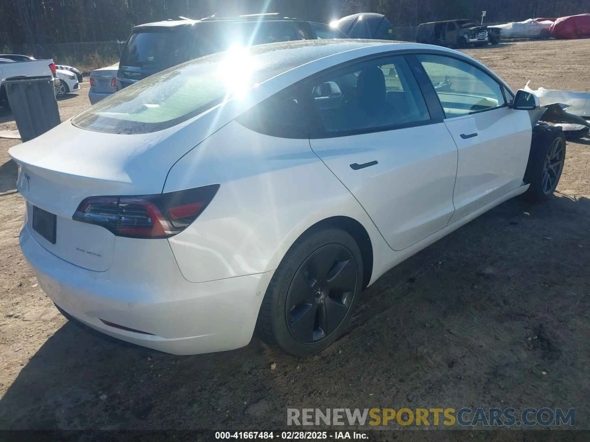 4 fotografías del automóvil dañado 5YJ3E1EB1MF062593 TESLA MODEL 3 2021