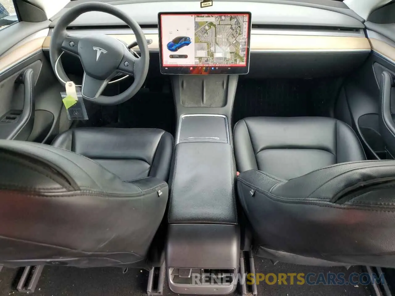 8 fotografías del automóvil dañado 5YJ3E1EB1MF063971 TESLA MODEL 3 2021
