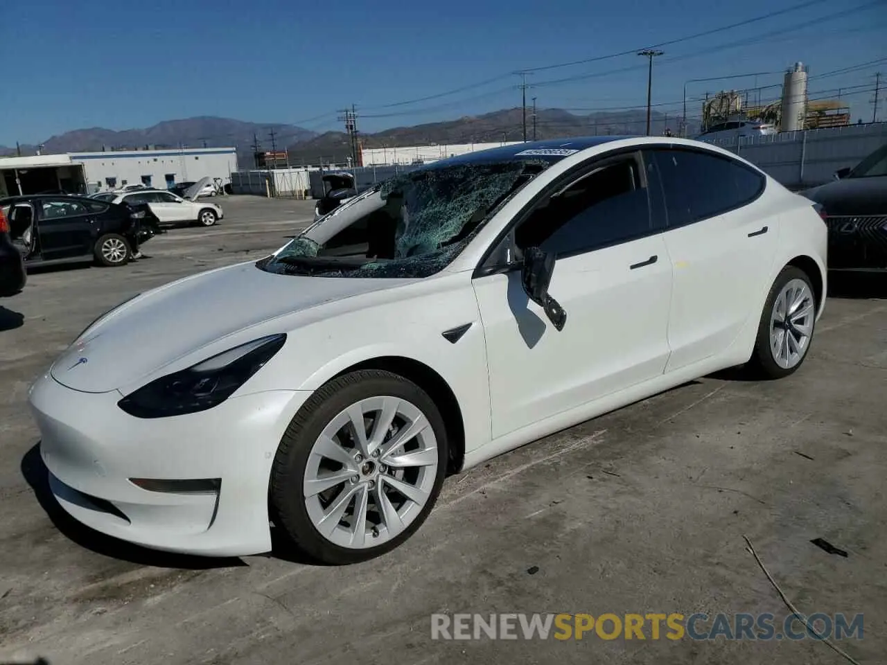 1 fotografías del automóvil dañado 5YJ3E1EB1MF064716 TESLA MODEL 3 2021