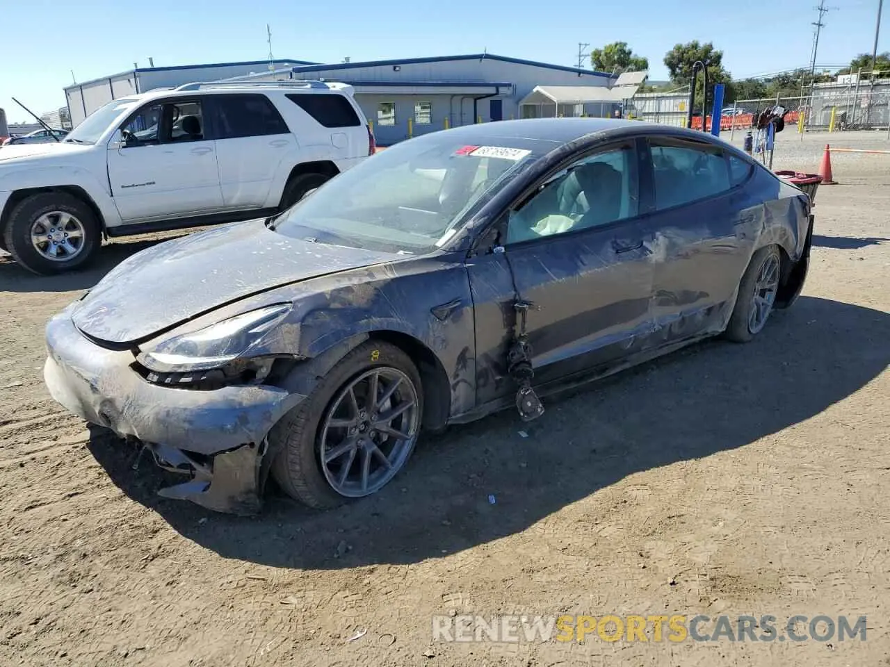 1 fotografías del automóvil dañado 5YJ3E1EB1MF076333 TESLA MODEL 3 2021