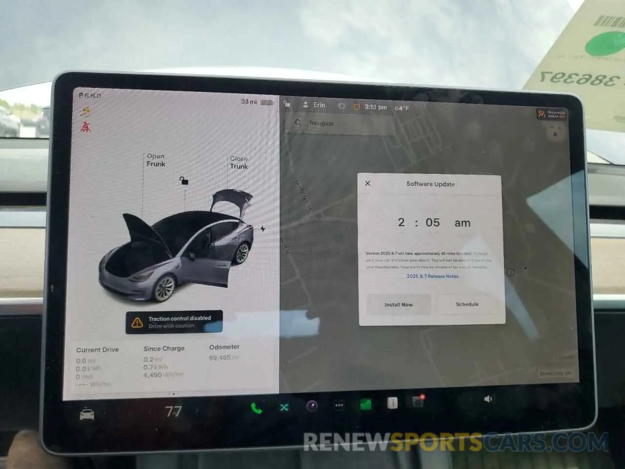 9 fotografías del automóvil dañado 5YJ3E1EB1MF850239 TESLA MODEL 3 2021