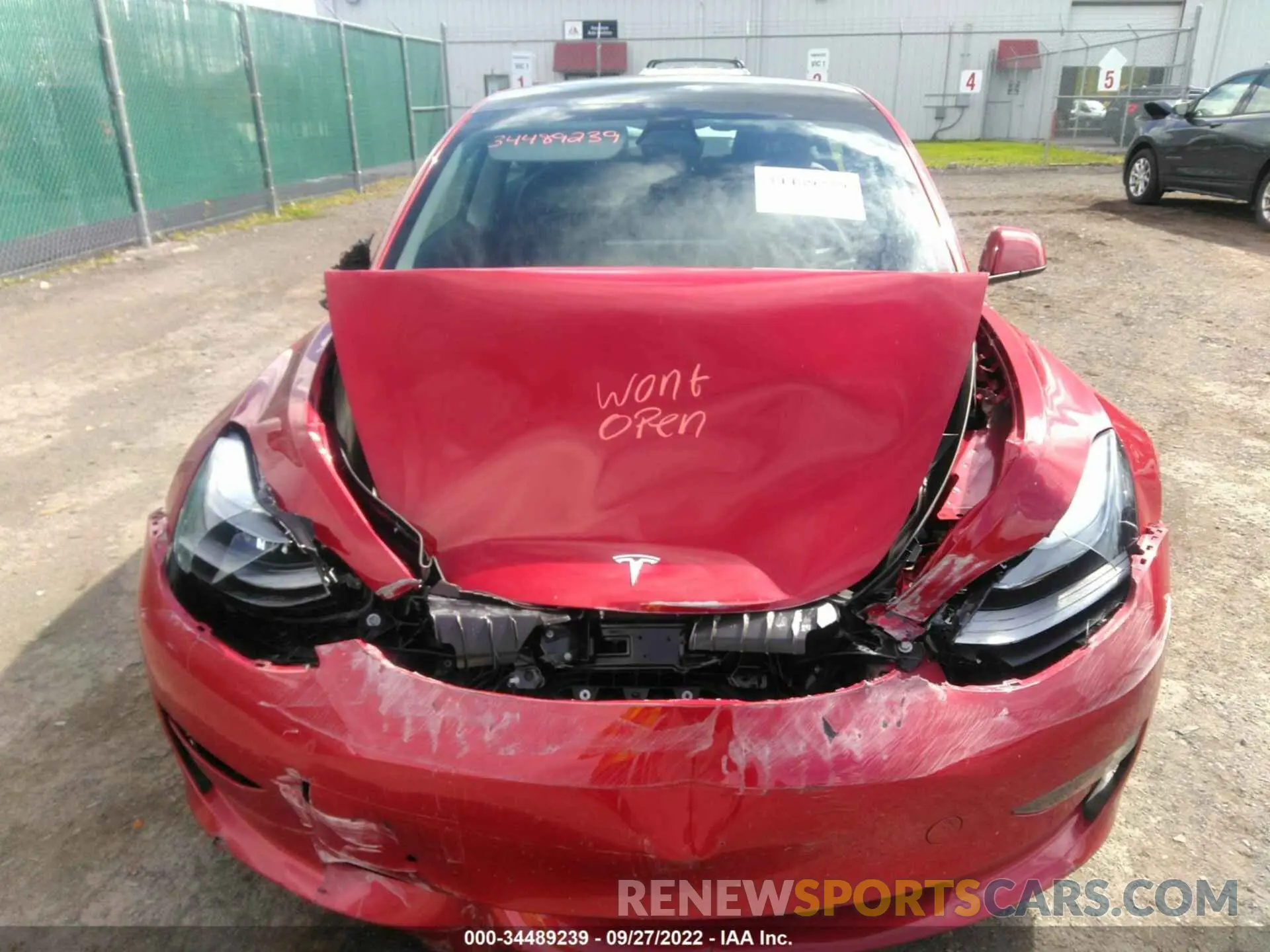 10 fotografías del automóvil dañado 5YJ3E1EB1MF869342 TESLA MODEL 3 2021