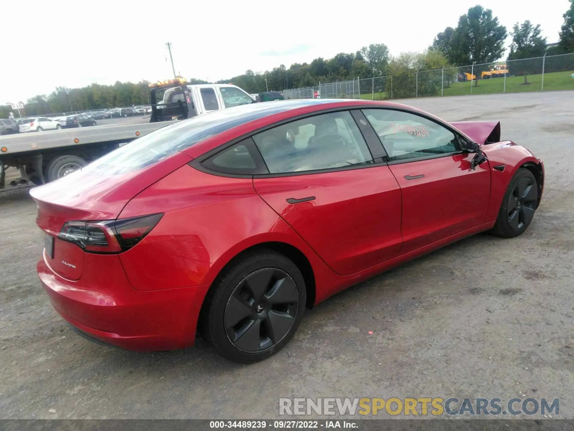 4 fotografías del automóvil dañado 5YJ3E1EB1MF869342 TESLA MODEL 3 2021