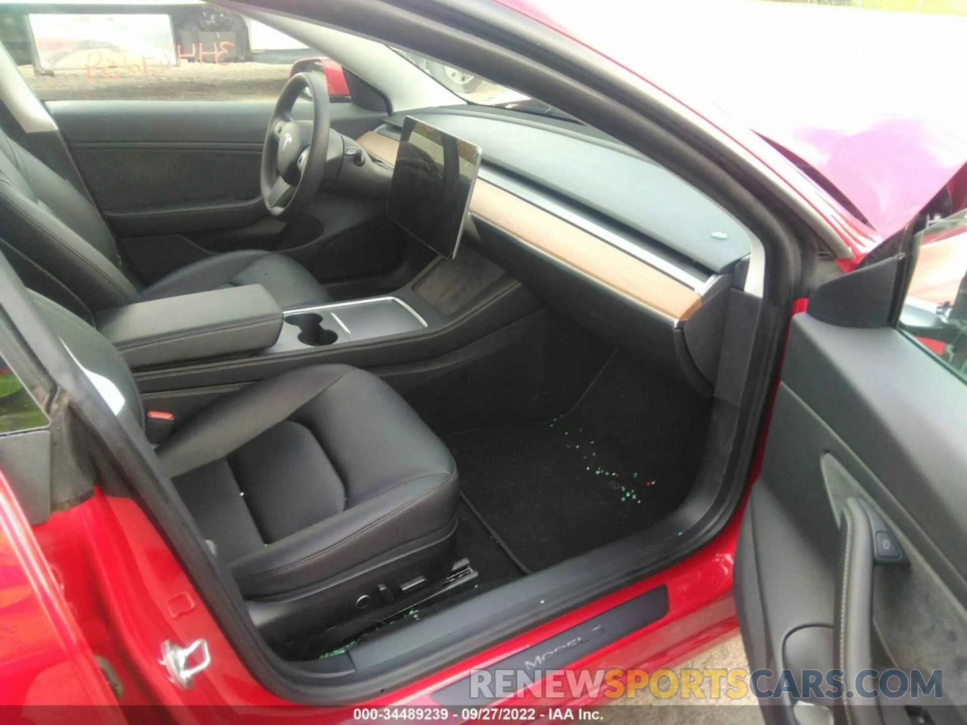 5 fotografías del automóvil dañado 5YJ3E1EB1MF869342 TESLA MODEL 3 2021